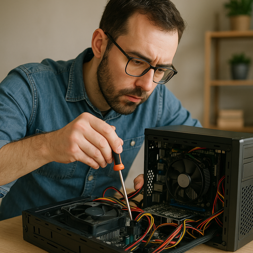 Fehleranalyse am PC durch Techniker